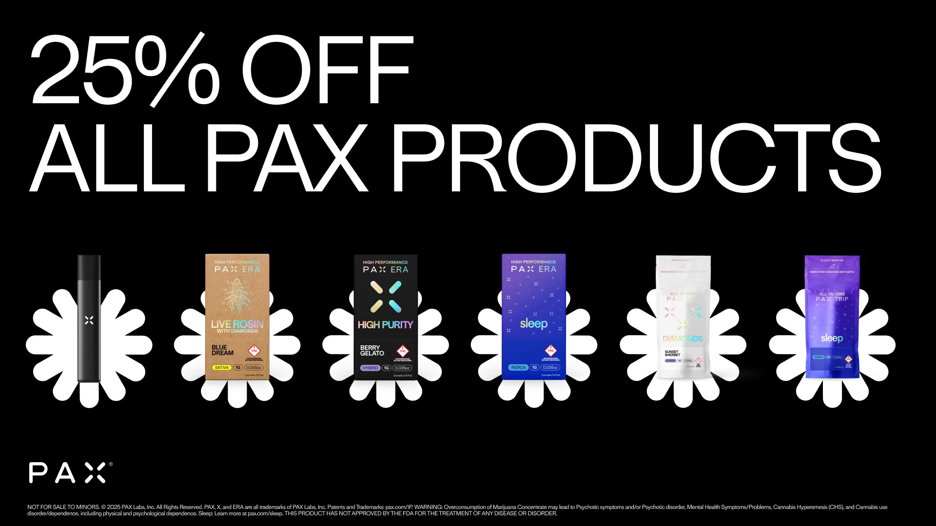 Pax 25% OFF