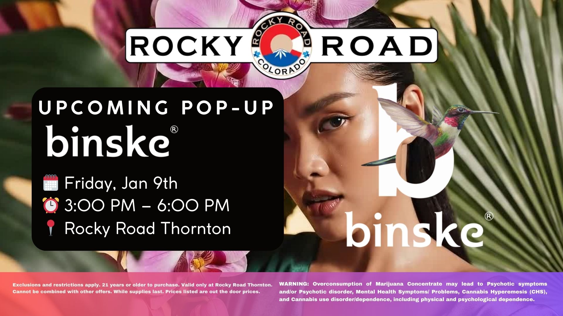 Binske Pop-Up, binske, binske vape, cart, local recreational dispensary near me, dispensary near me, Thornton, Northglenn