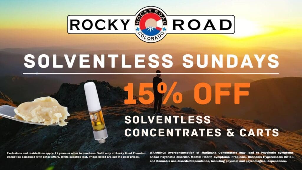 Thornton recreational dispensary, Northglenn recreational dispensary, dispensary near me, Solventless, rosin, solventless sunday