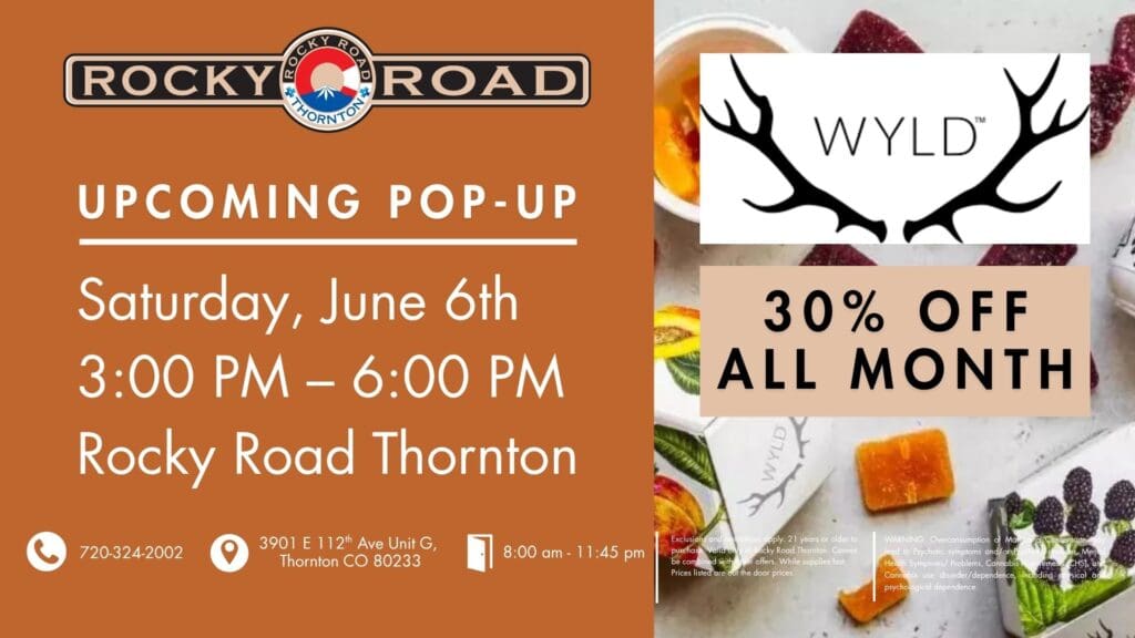 Wyld Pop-Up at Rocky Road Thornton 6/6 from 3pm - 6pm.